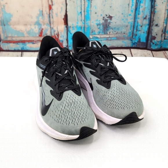 Nike Air Zoom Winflo 7 Running Shoes Gray Black White CJ0291 003 - Picture 3 of 10